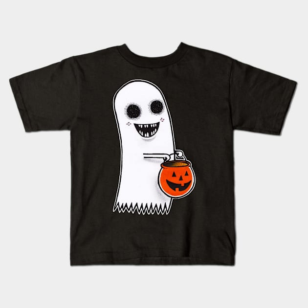 Trick or Treat Ghost Kids T-Shirt by The Ghost In You